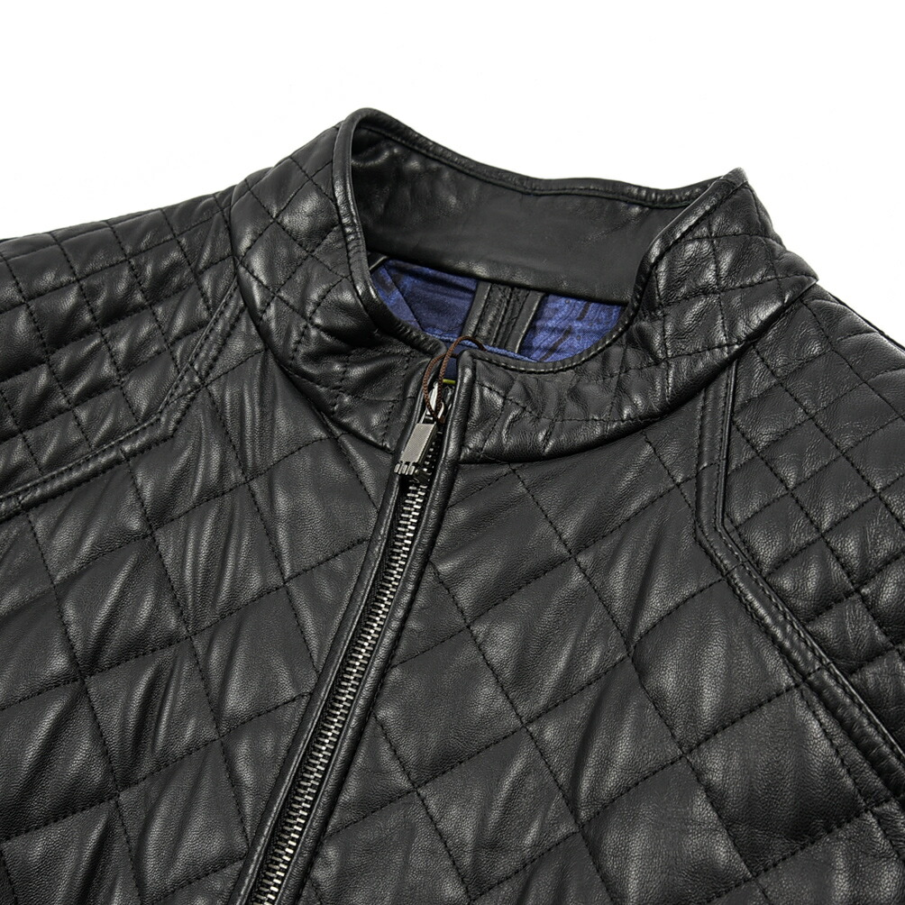 楽天市場】エトロ ETRO キルティング レザージャケット スタンドカラー