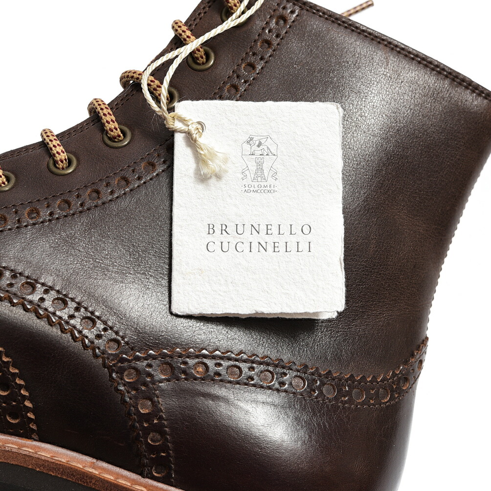 楽天市場】ブルネロクチネリ BRUNELLO CUCINELLI フルブローグ ブーツ