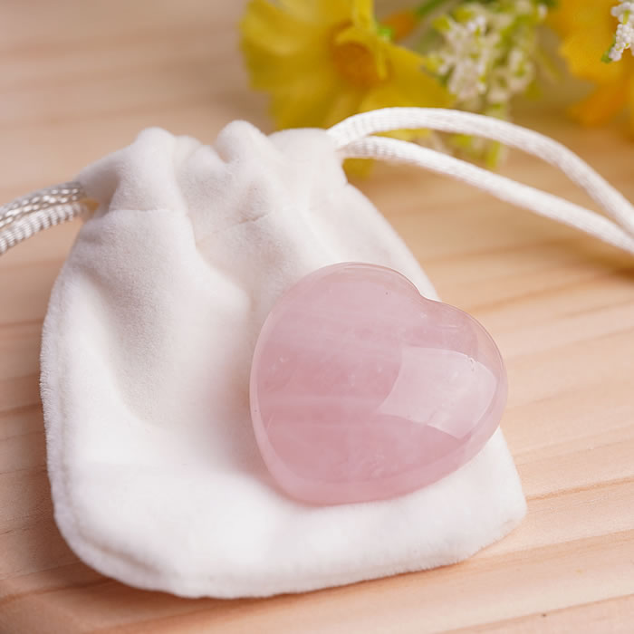 楽天市場】ローズクォーツ ハートのお守り 1個 天然石 パワーストーン