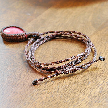 楽天市場】【一点もの】最上級インカローズAAA マクラメ編みペンダント