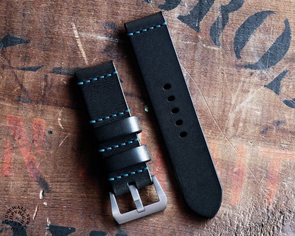 楽天市場】STONEWALL for PANERAI Strap ブラック x ブルー カテゴリ