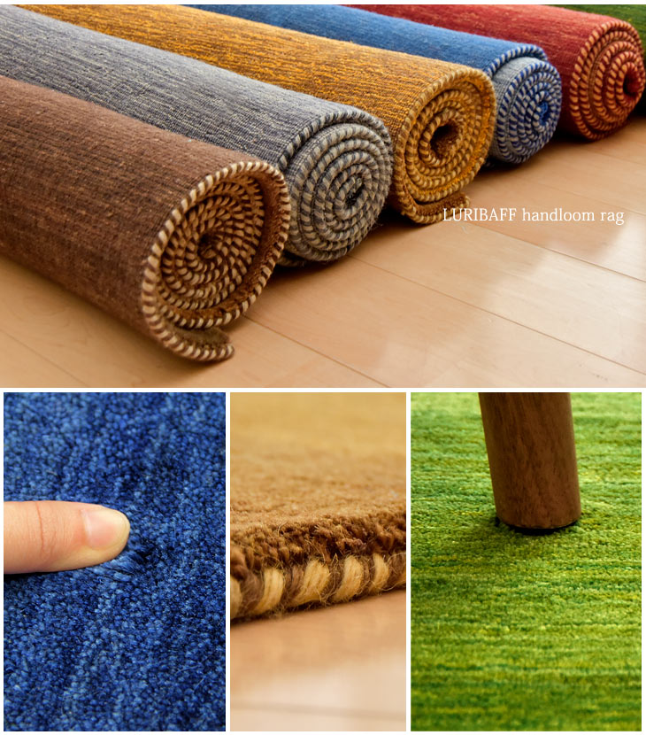 楽天市場】【本日クーポン3%引】 手織り ウールラグ ギャベ ラグ 200