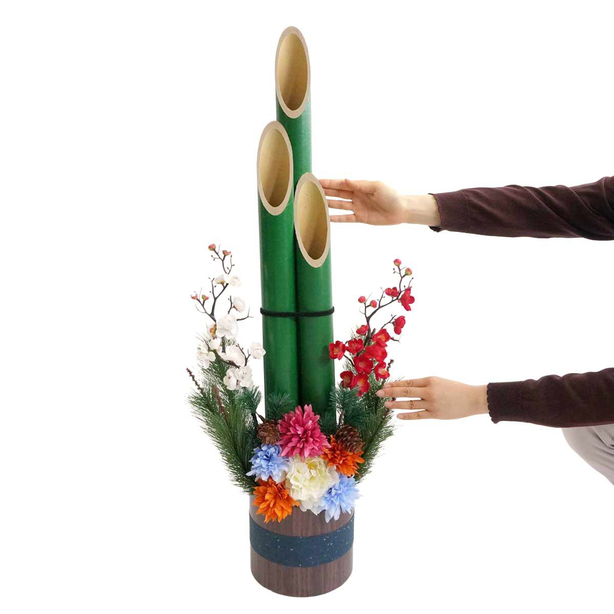 楽天市場】モダン門松アレンジ 高さ100cm 1台新年の店舗・施設の顔を