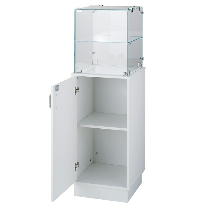 楽天市場】木製ガラスタワーショーケース ラスティック柄 1セット商品