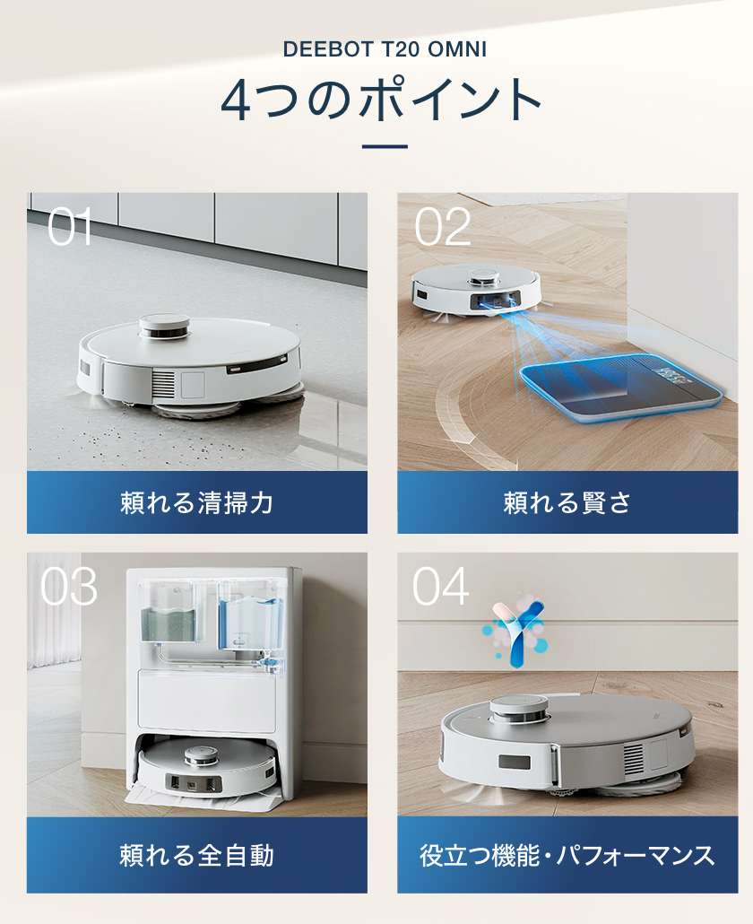 楽天市場】ロボット掃除機 DEEBOT T20 OMNI エコバックス ECOVACS 高
