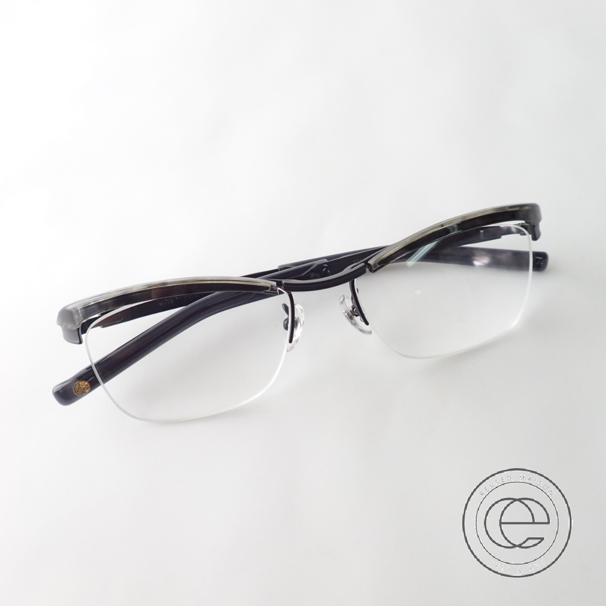 楽天市場】999.9 フォーナインズ M-19 ハーフリムメガネフレーム F□18