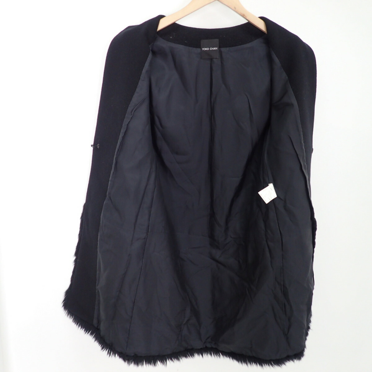 楽天市場】YOKO CHAN ヨーコチャン YCC-415-048 ウール 裾ファー切替