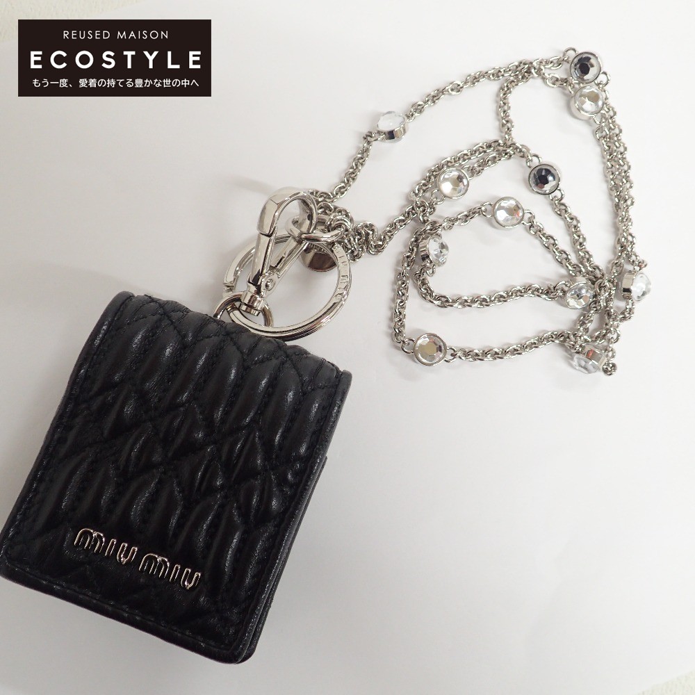 楽天市場】MIUMIU ミュウミュウ クリスタルナッパレザー AIRPODSケース