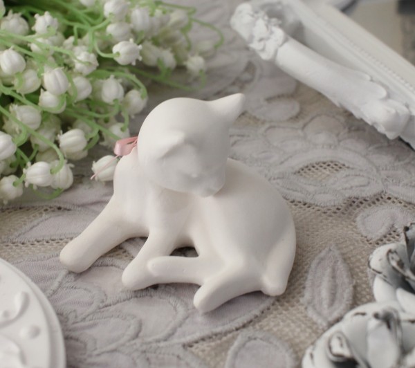 楽天市場】猫 キャット アロマストーン 石膏 置物 ネコ オブジェ