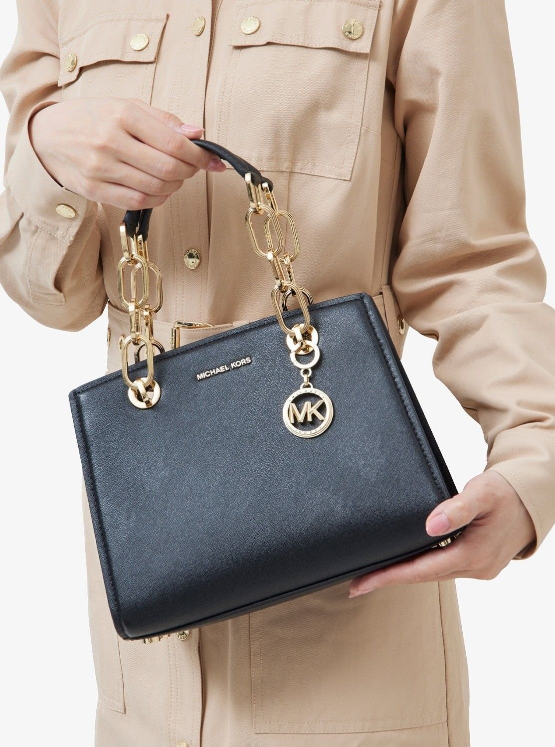 MICHAEL KORS｜CYNTHIA レザー サッチェル スモール マイケルコース