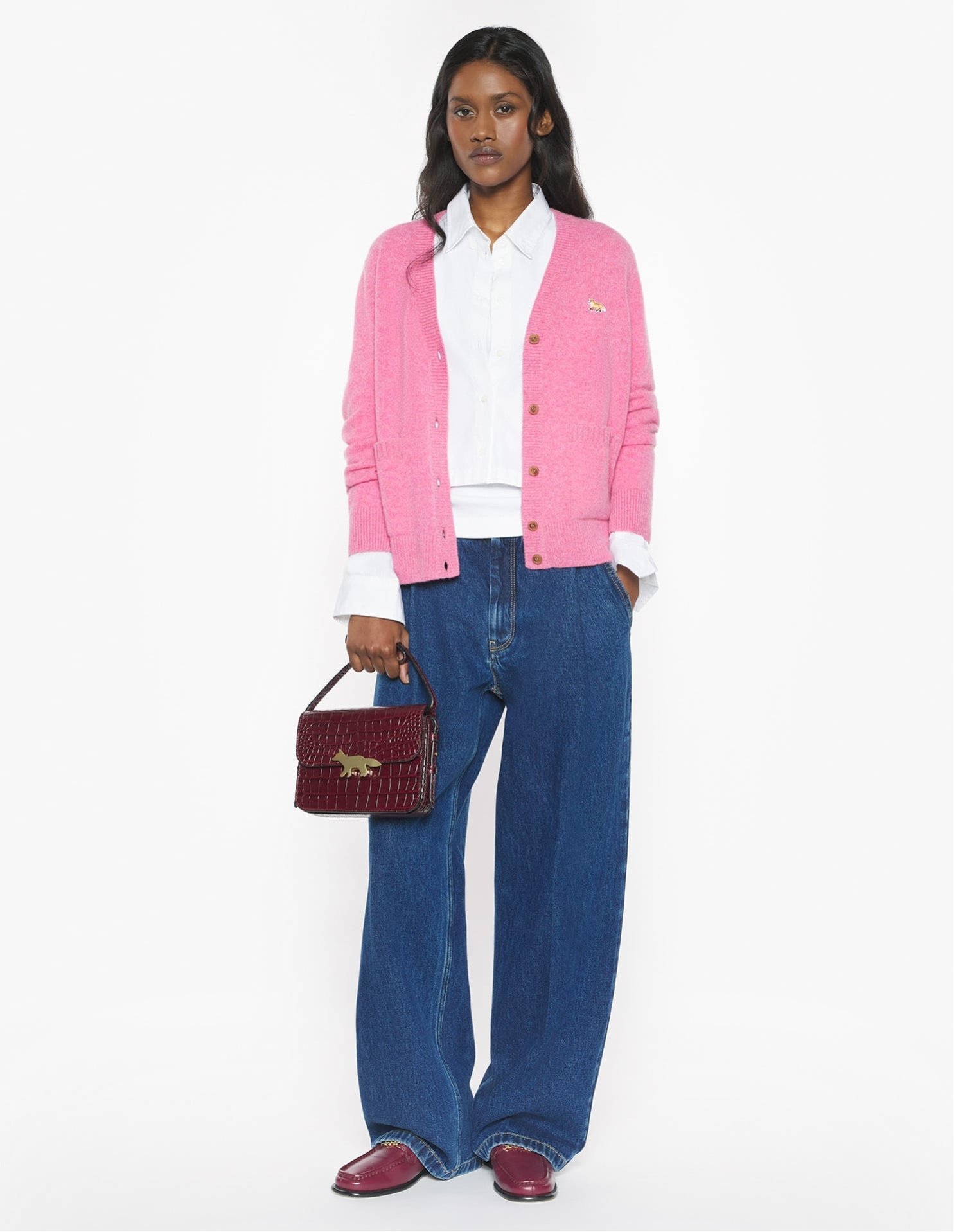 MAISON KITSUNE｜Maison Kitsune/(W)BABY FOX LAMBSWOOL BOXY CARDIGAN