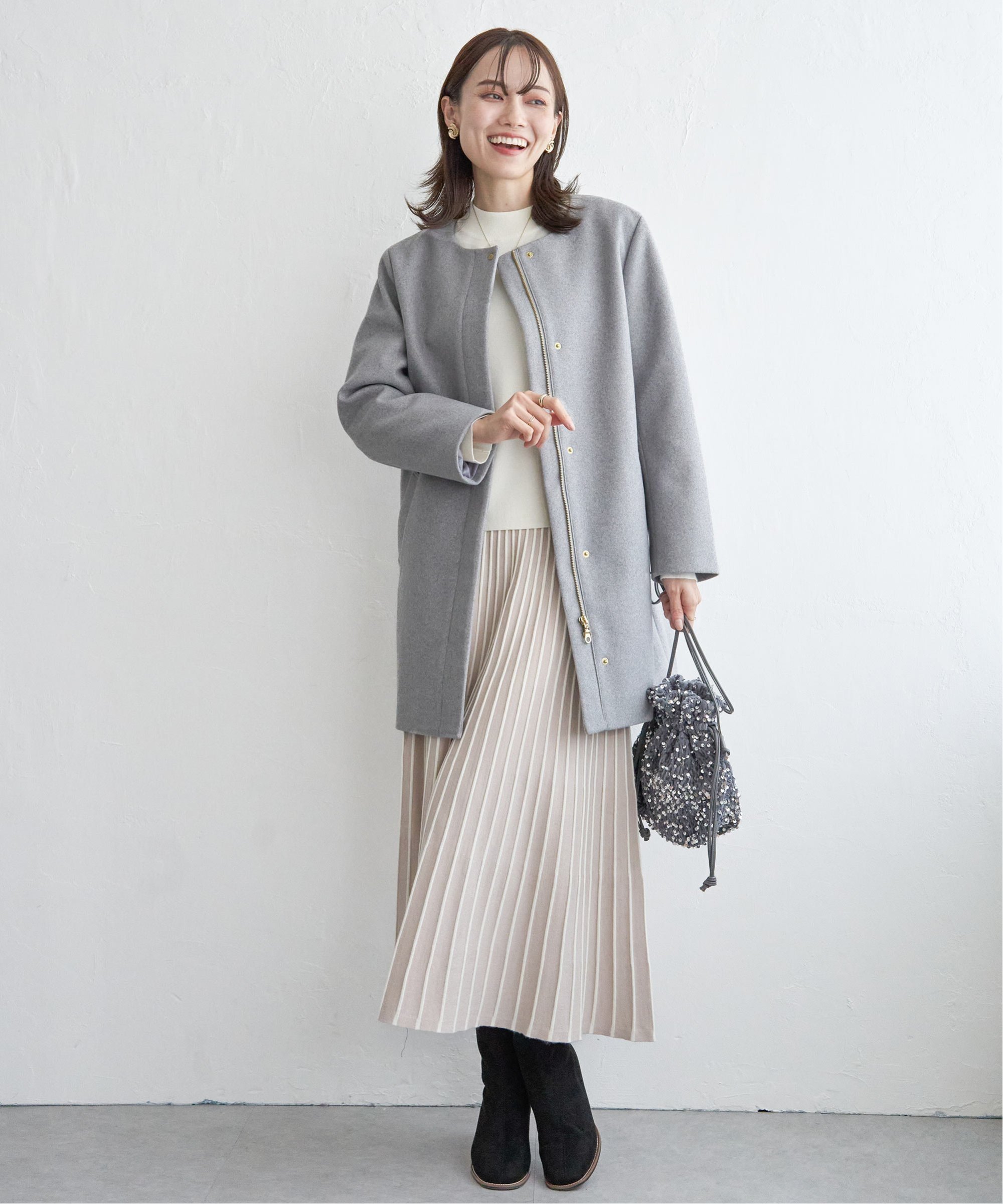 ikka｜ウールライクストレッチフードコート | Rakuten Fashion(楽天