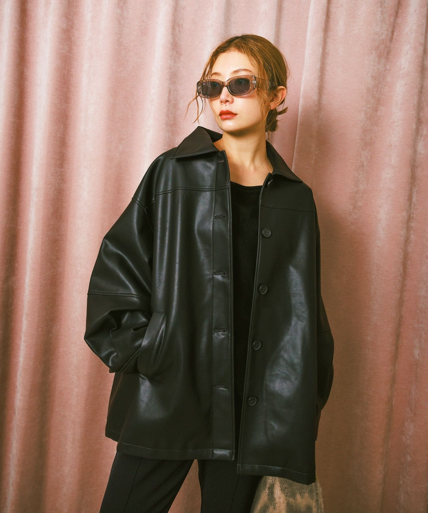 BAYFLOW｜≪予約≫フェイクレザージャケット | Rakuten Fashion(楽天