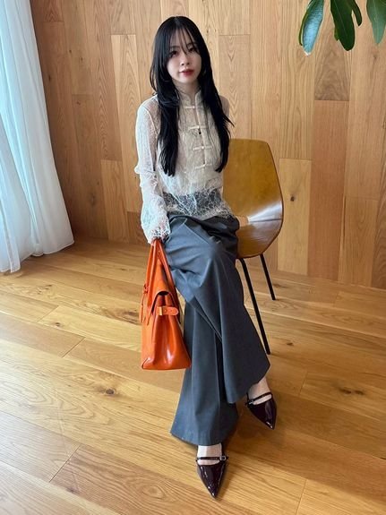 LILY BROWN｜レースチャイナブラウス | Rakuten Fashion(楽天