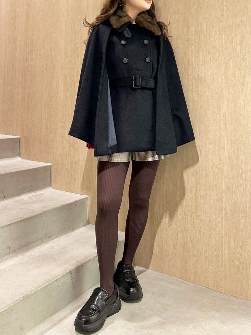 LILY BROWN｜ファー付き3wayケープコート | Rakuten Fashion(楽天