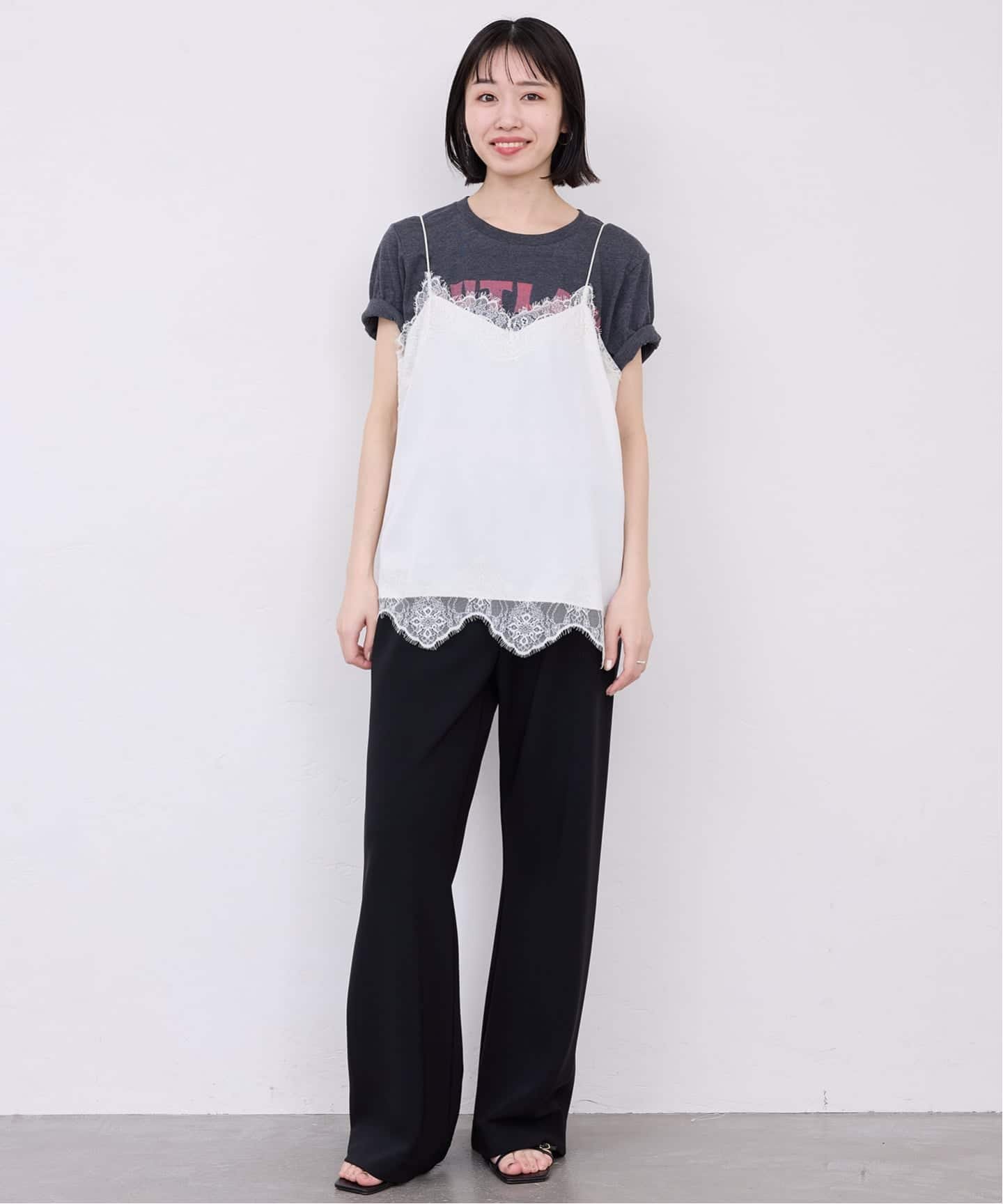 SLOBE IENA｜《追加2予約》サテンレースキャミソール | Rakuten