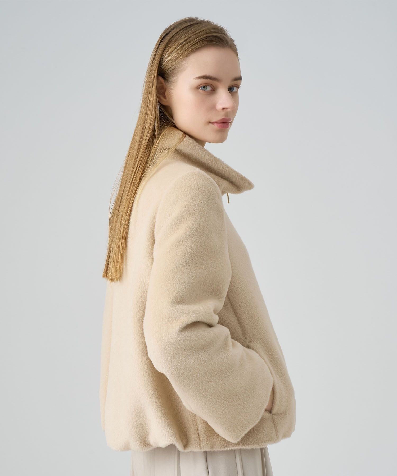 ANAYI｜アルパカシャギースタンドコート | Rakuten Fashion(楽天