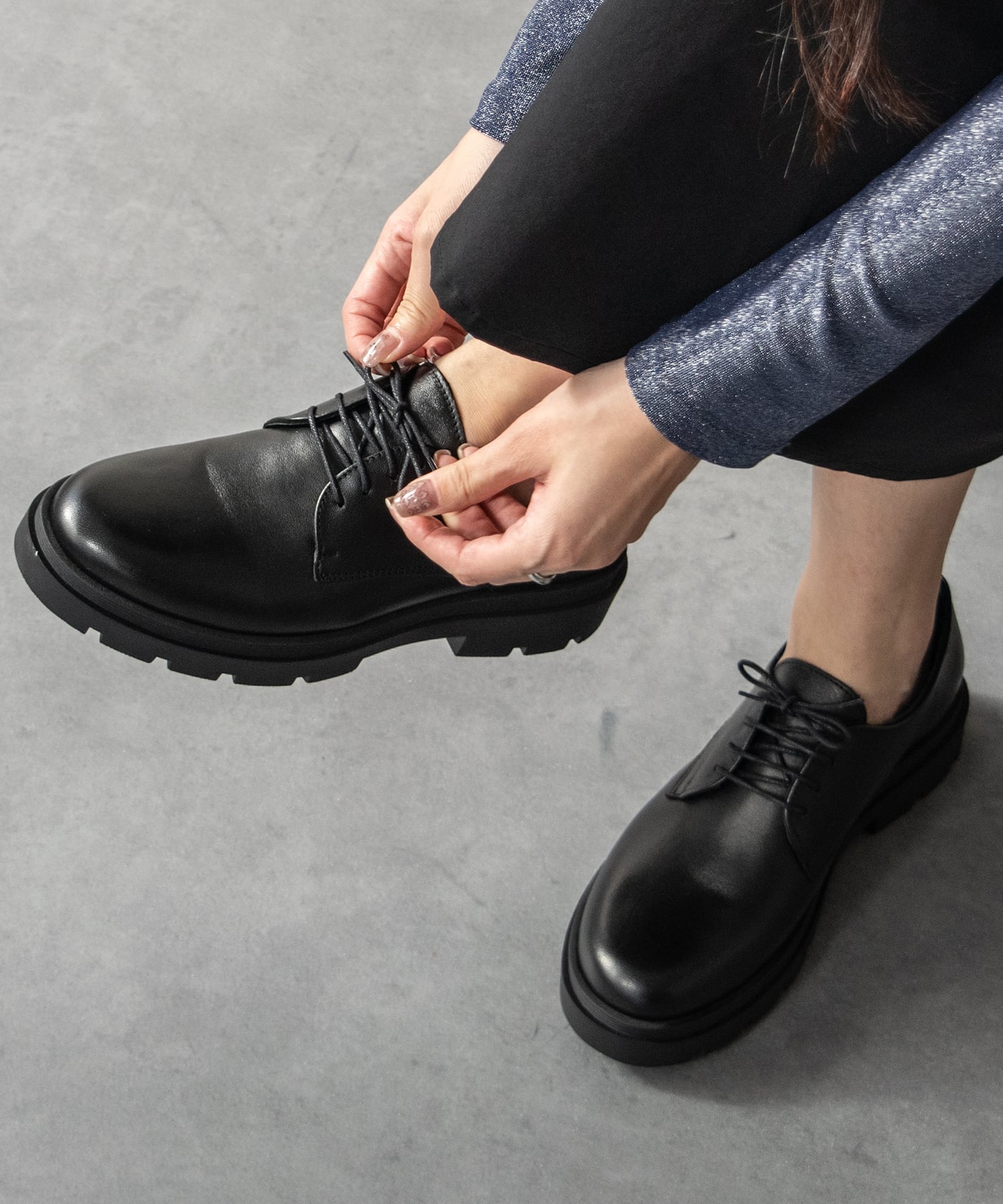 レディースレースアップ オックスフォードシューズ fabio rusconi」の