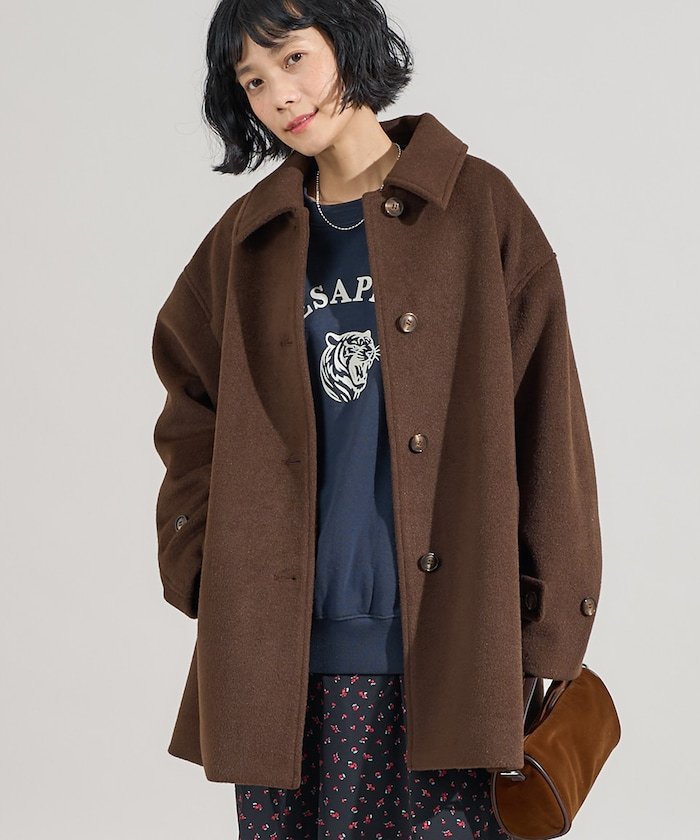 FREAK'S STORE｜ビーバーミドルコート/ステンカラーコート 25AW