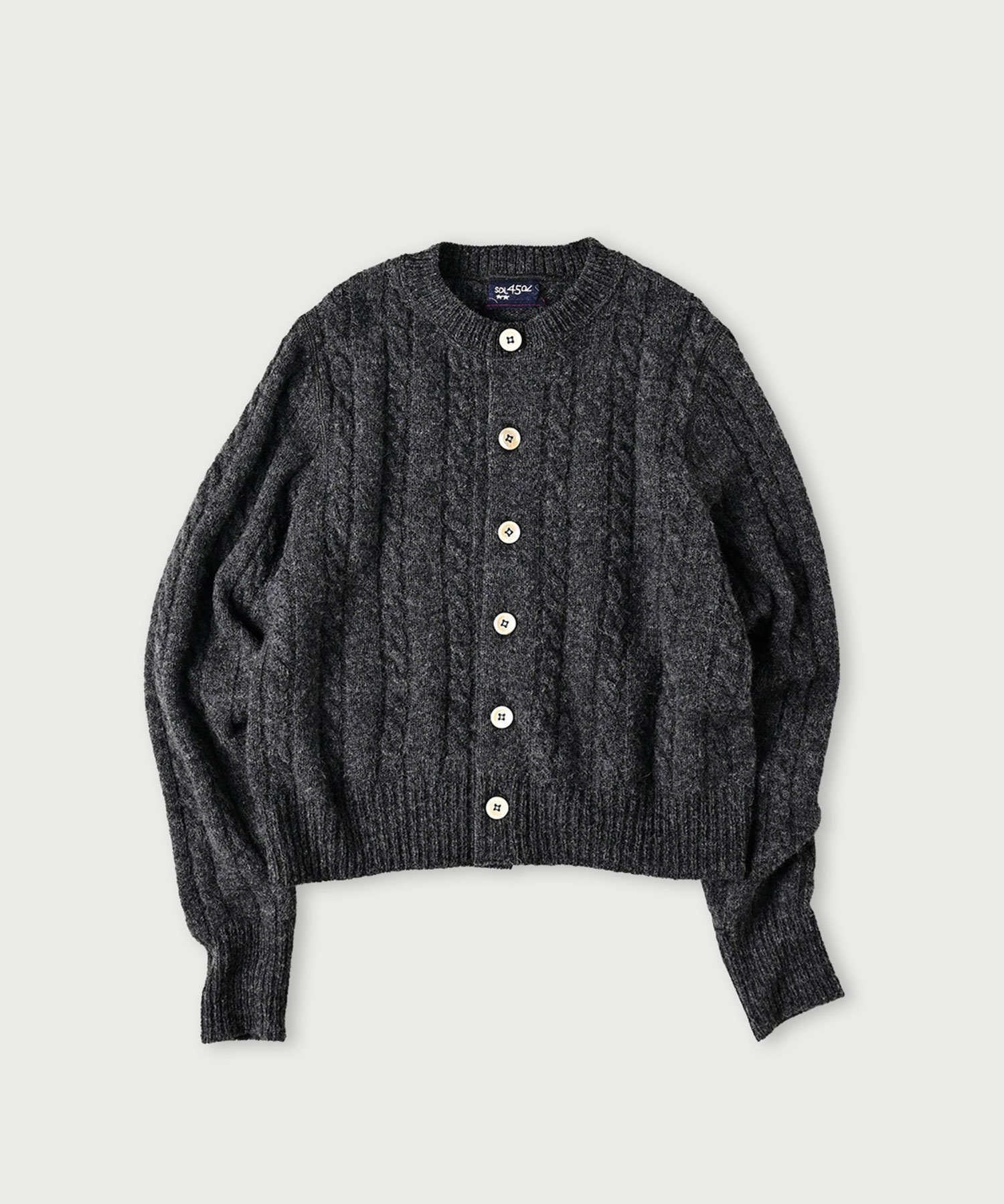 45R｜シェットランドケーブル縮絨のカーディガン | Rakuten Fashion