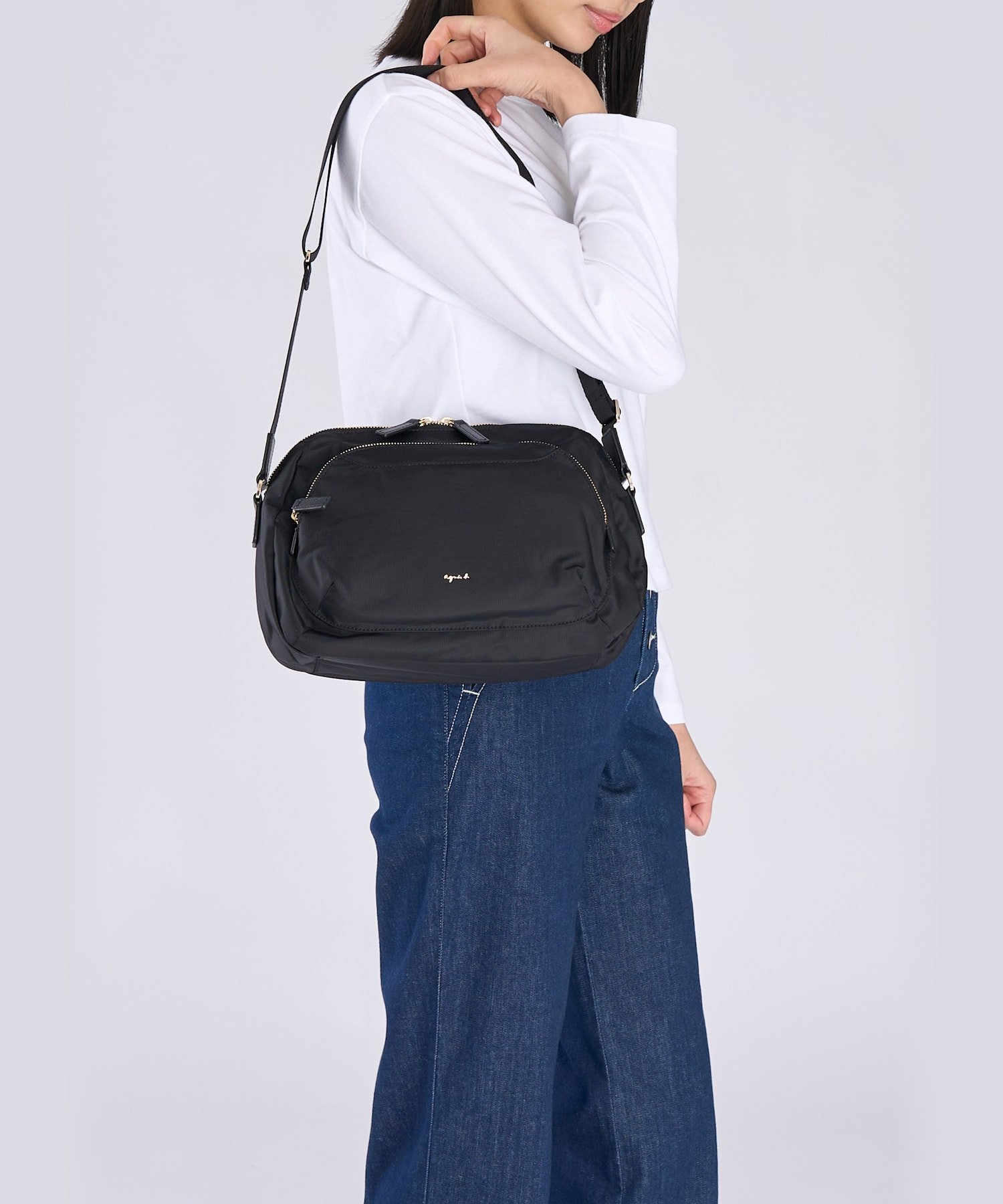 agnes b.｜ナイロンショルダーバッグ 