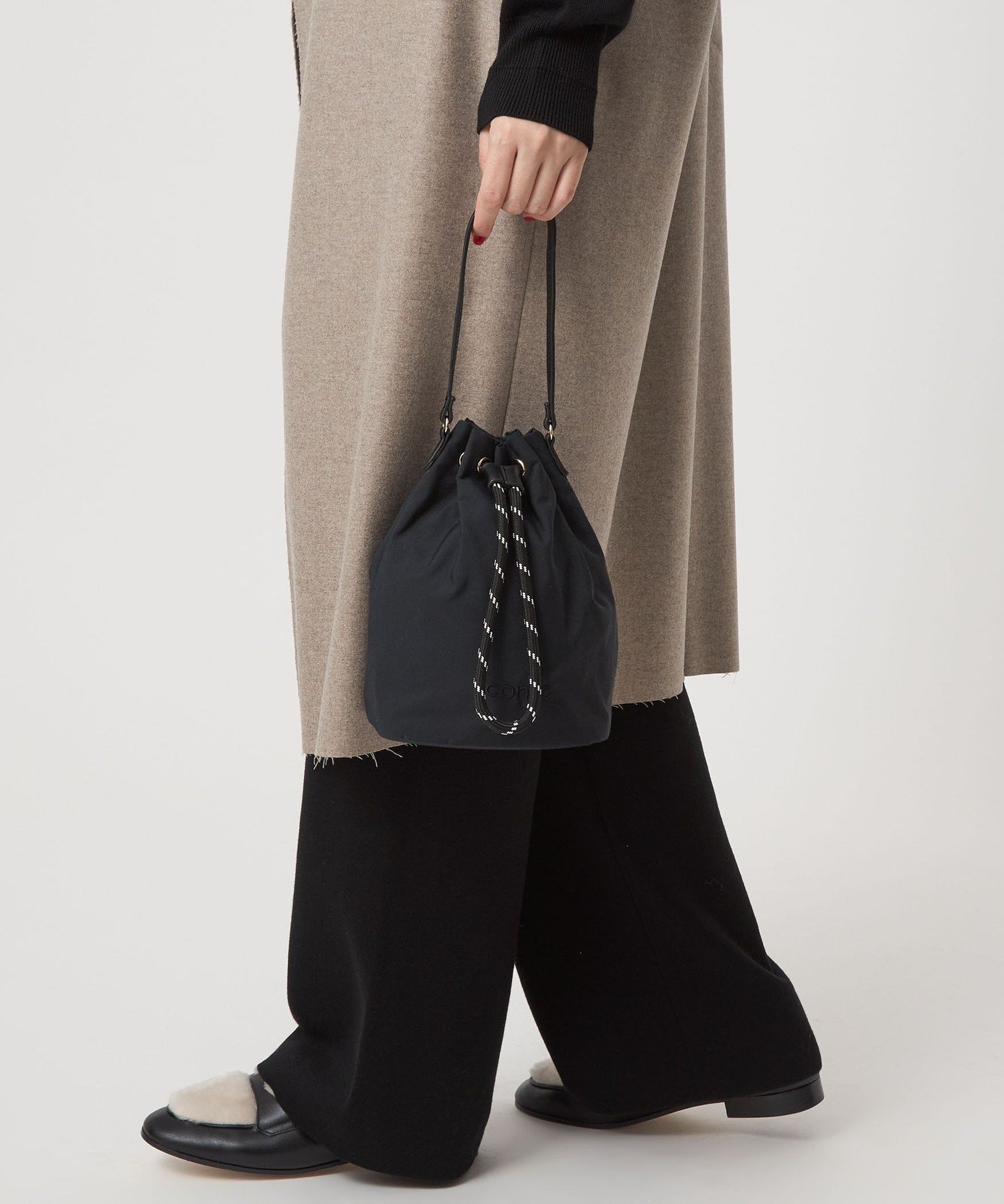 conte ドローストリングバッグ　ブラック UNITED ARROWS｜<conte>ドローストリング バッグ BLACK | Rakuten
