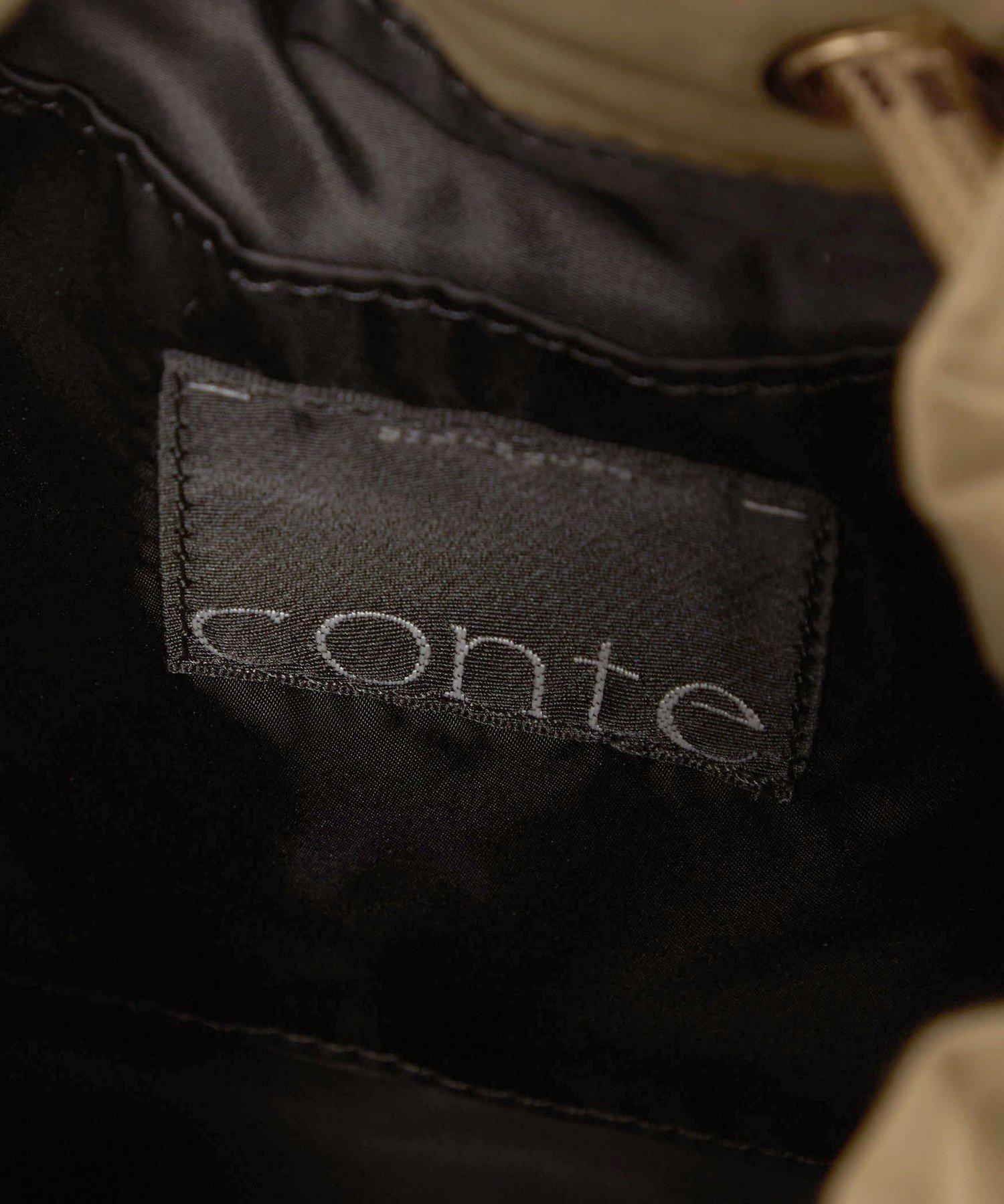 新品　WEB限定　conte ドローストリング バッグ　BLACK conte＞ドローストリング バッグ BLACK