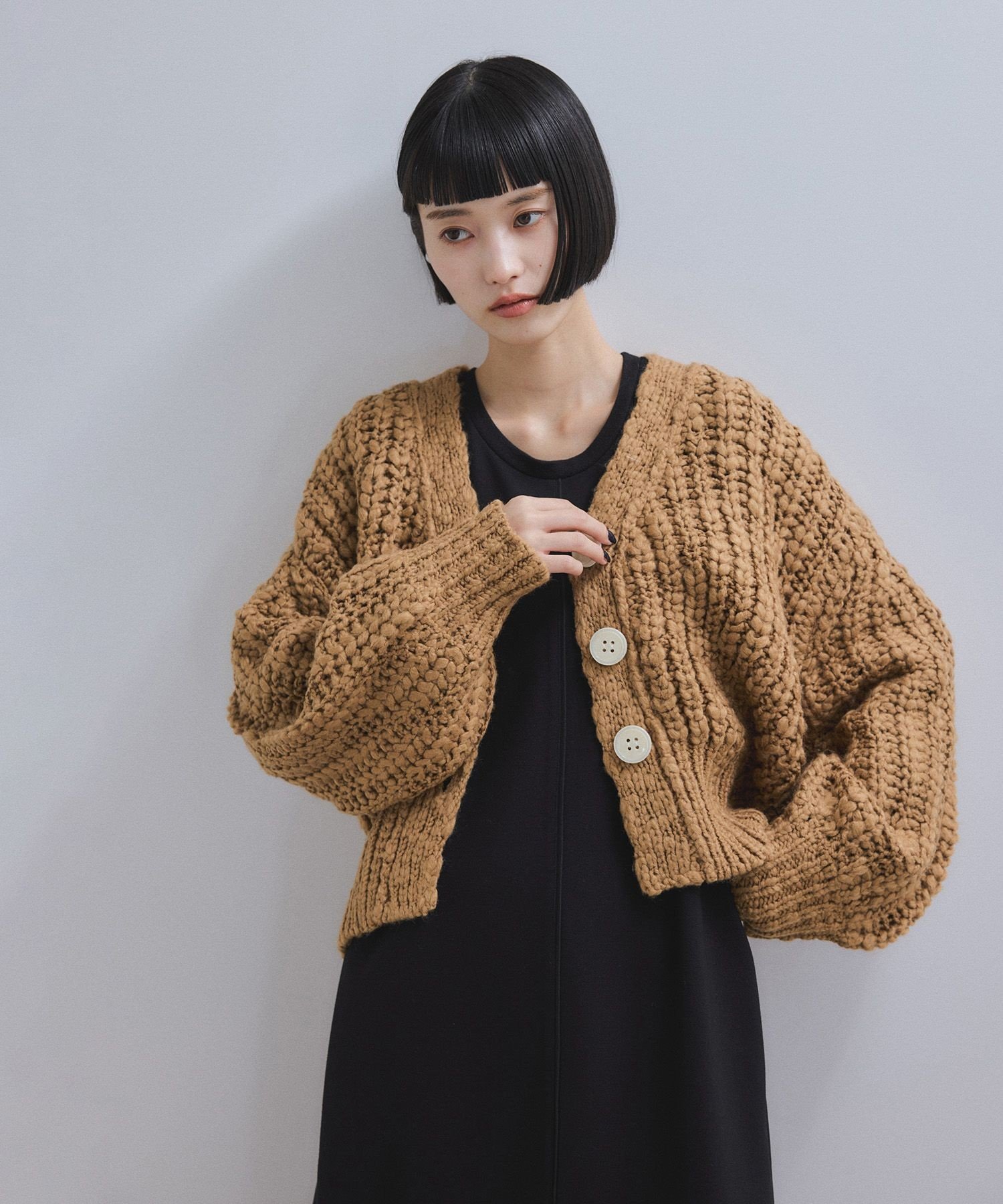 ADAM ET ROPE'｜【WEB限定】ローゲージクロップドカーディガン