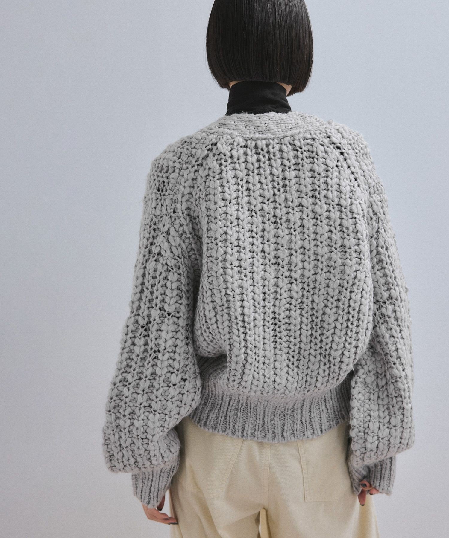 ADAM ET ROPE'｜【WEB限定】ローゲージクロップドカーディガン