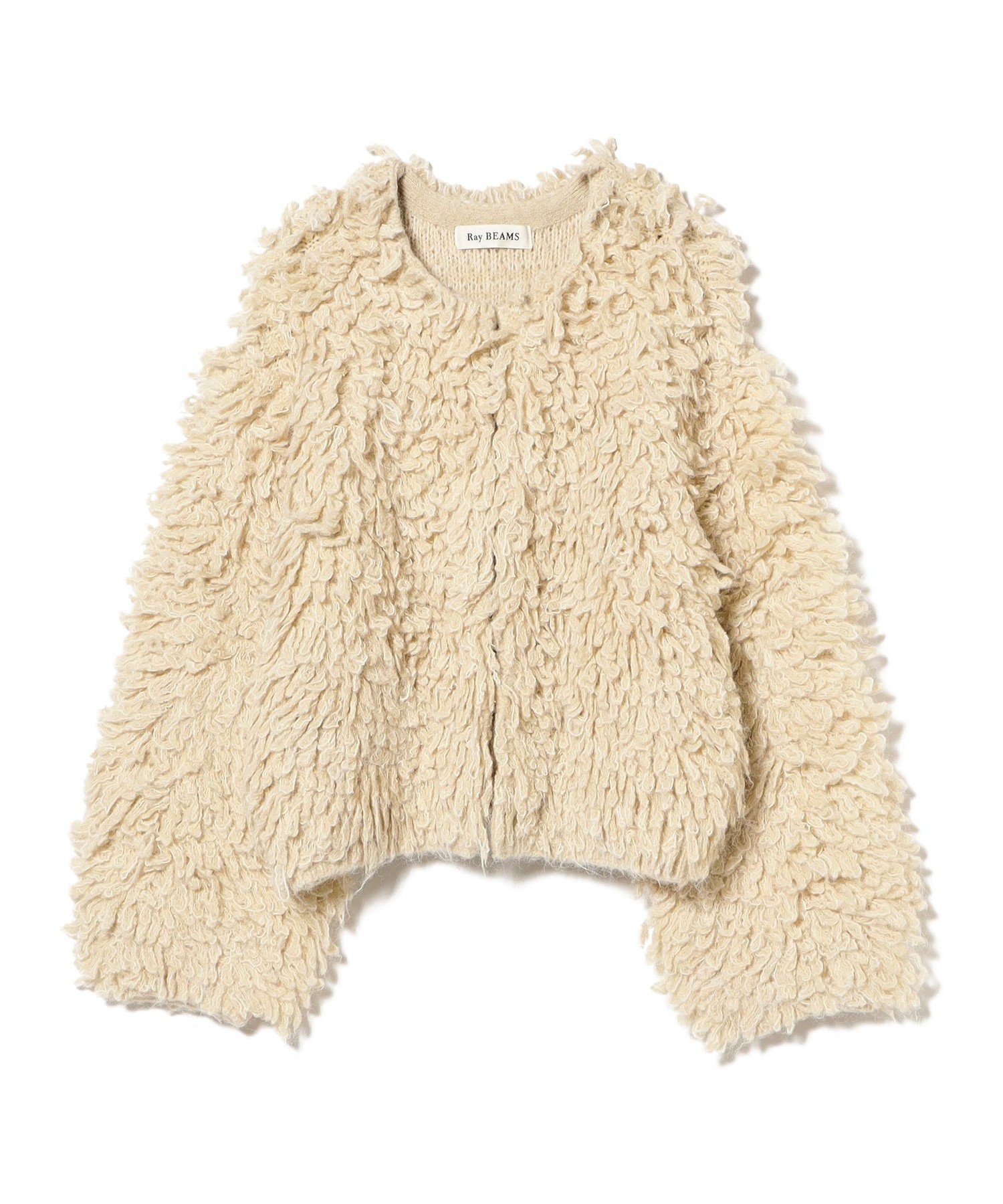 BEAMS WOMEN｜ミックス ループ編み ニット ジャケット | Rakuten