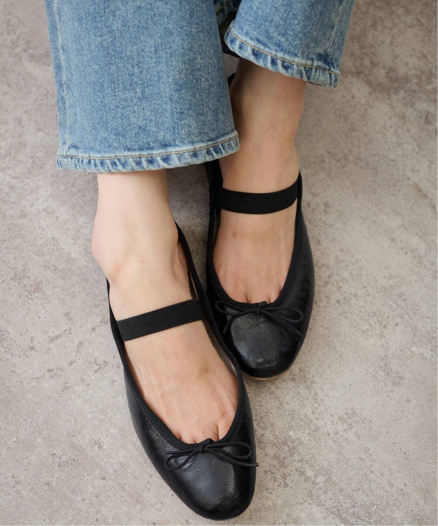 FRAMeWORK｜PORSELLI/ポルセリ 別注ゴムストラップバレエシューズ