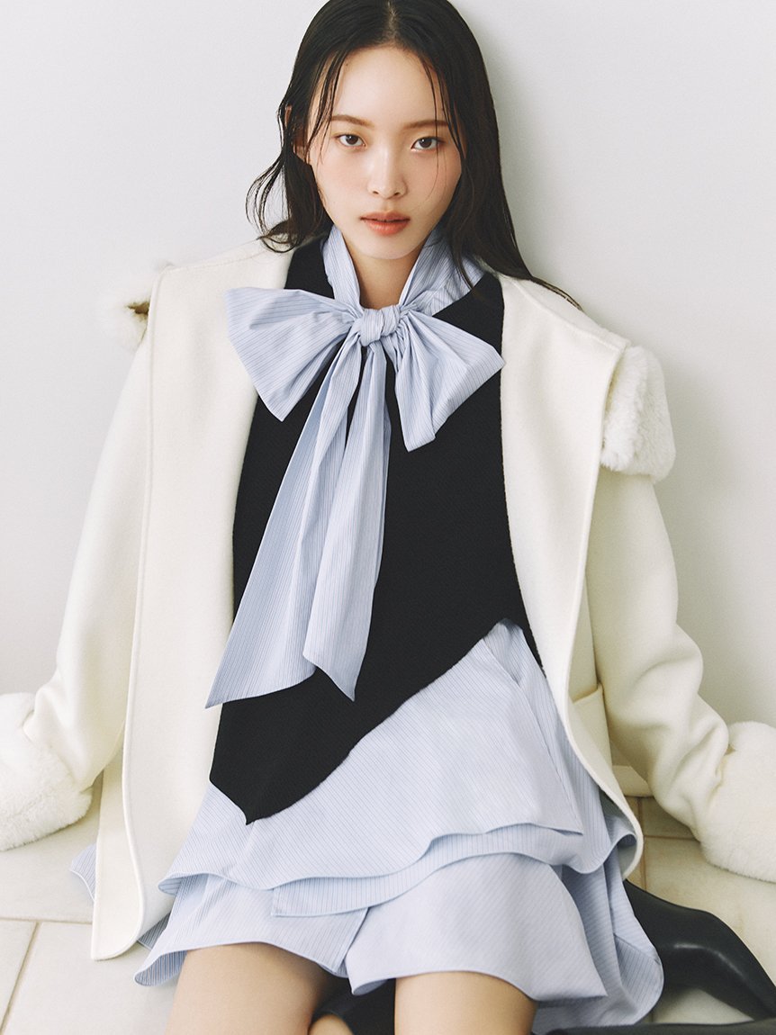 FRAY I.D｜リボンタイコンビニットチュニック | Rakuten Fashion(楽天