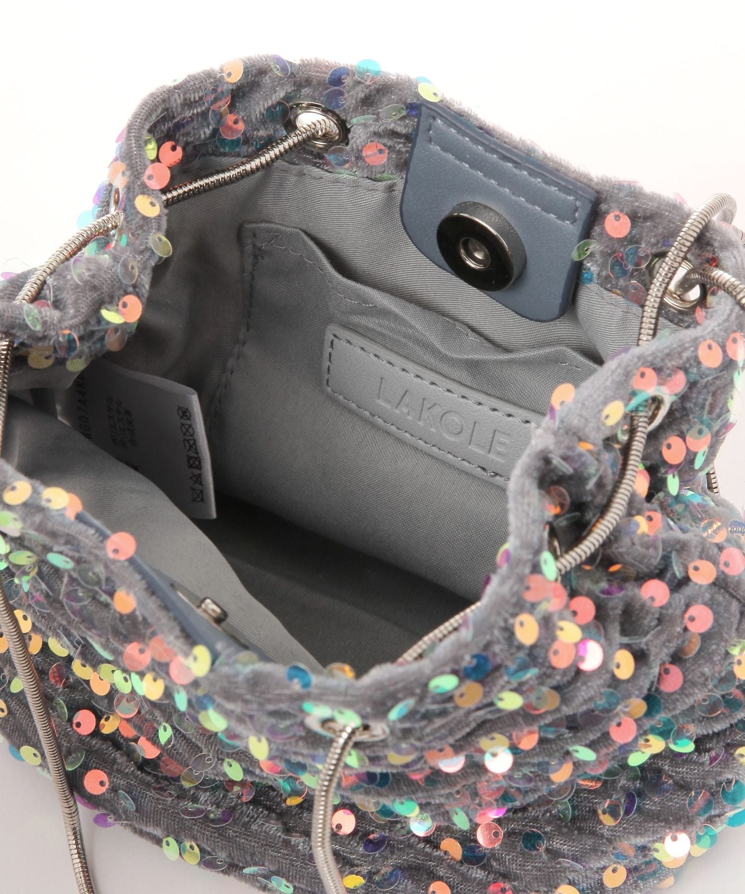 LAKOLE｜スパンコール巾着ショルダーバッグ | Rakuten Fashion(楽天