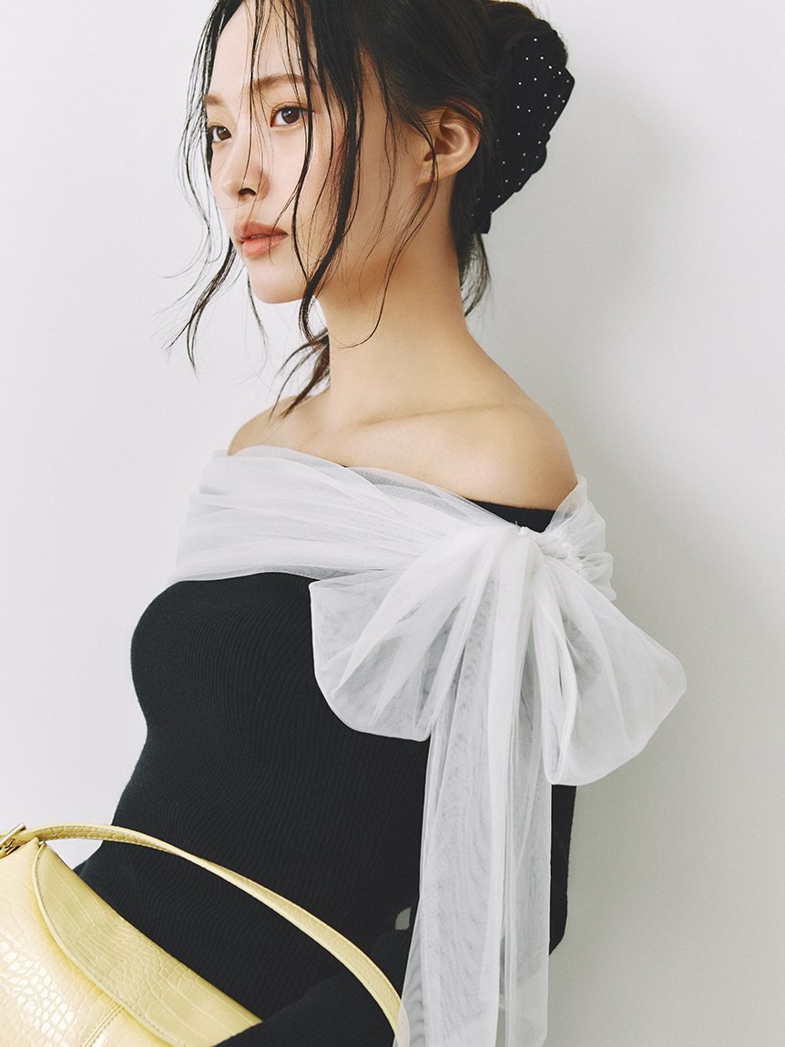 FRAY I.D｜3wayリボンオフショルニットプルオーバー | Rakuten Fashion