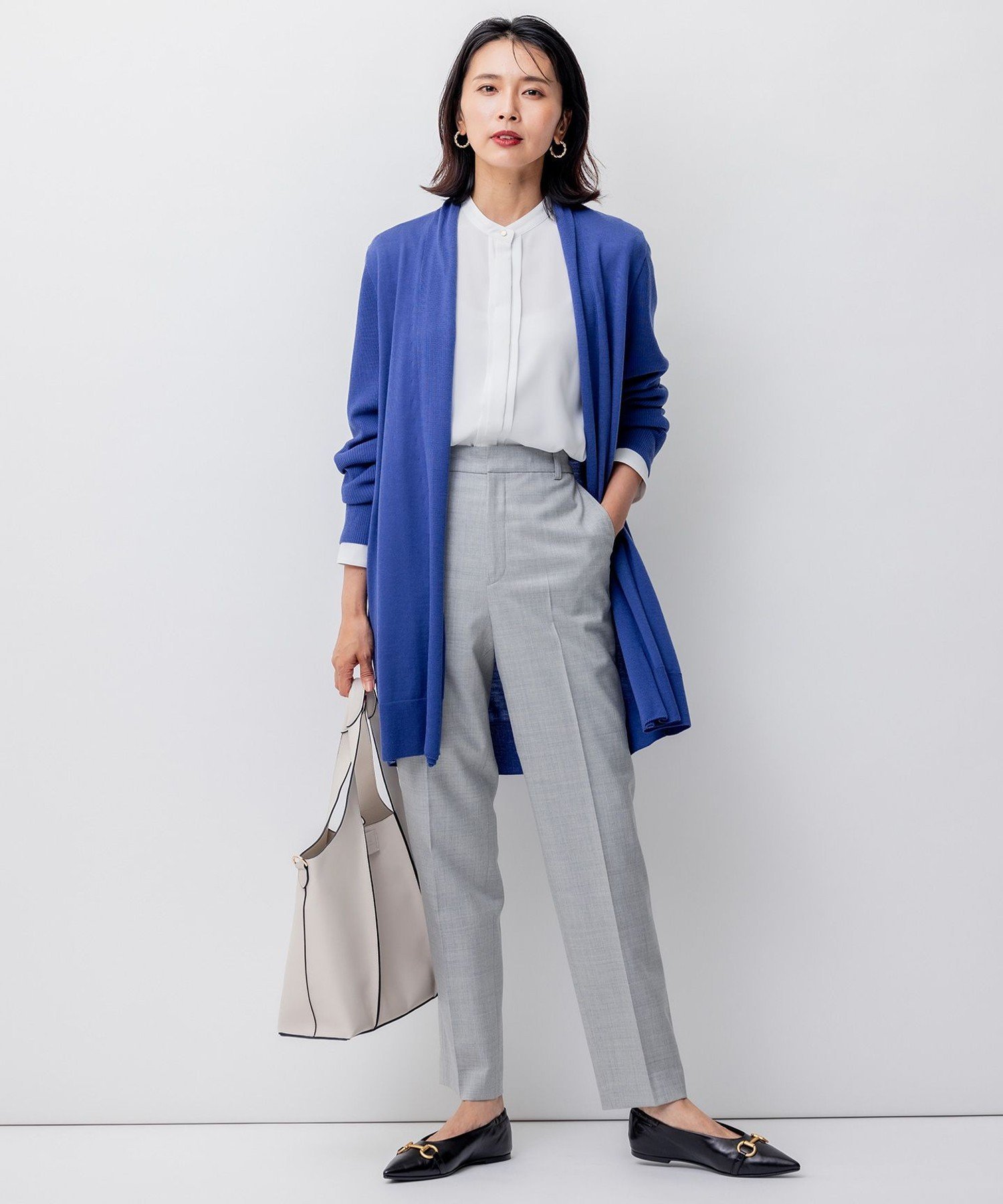 23区｜【洗える】サステナブルウール ショールカラー カーディガン