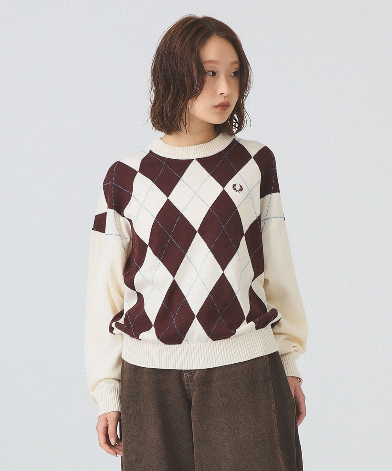 BEAMS WOMEN｜【SALE】【別注】FRED PERRY / ARGYLE JUMPER フレッド