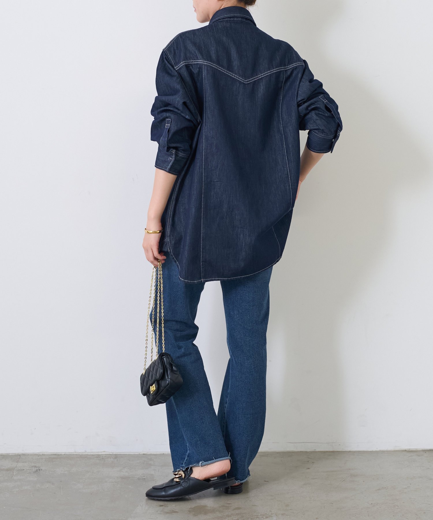 COLLAGE GALLARDAGALANTE｜ボウタイデニムシャツ | Rakuten Fashion