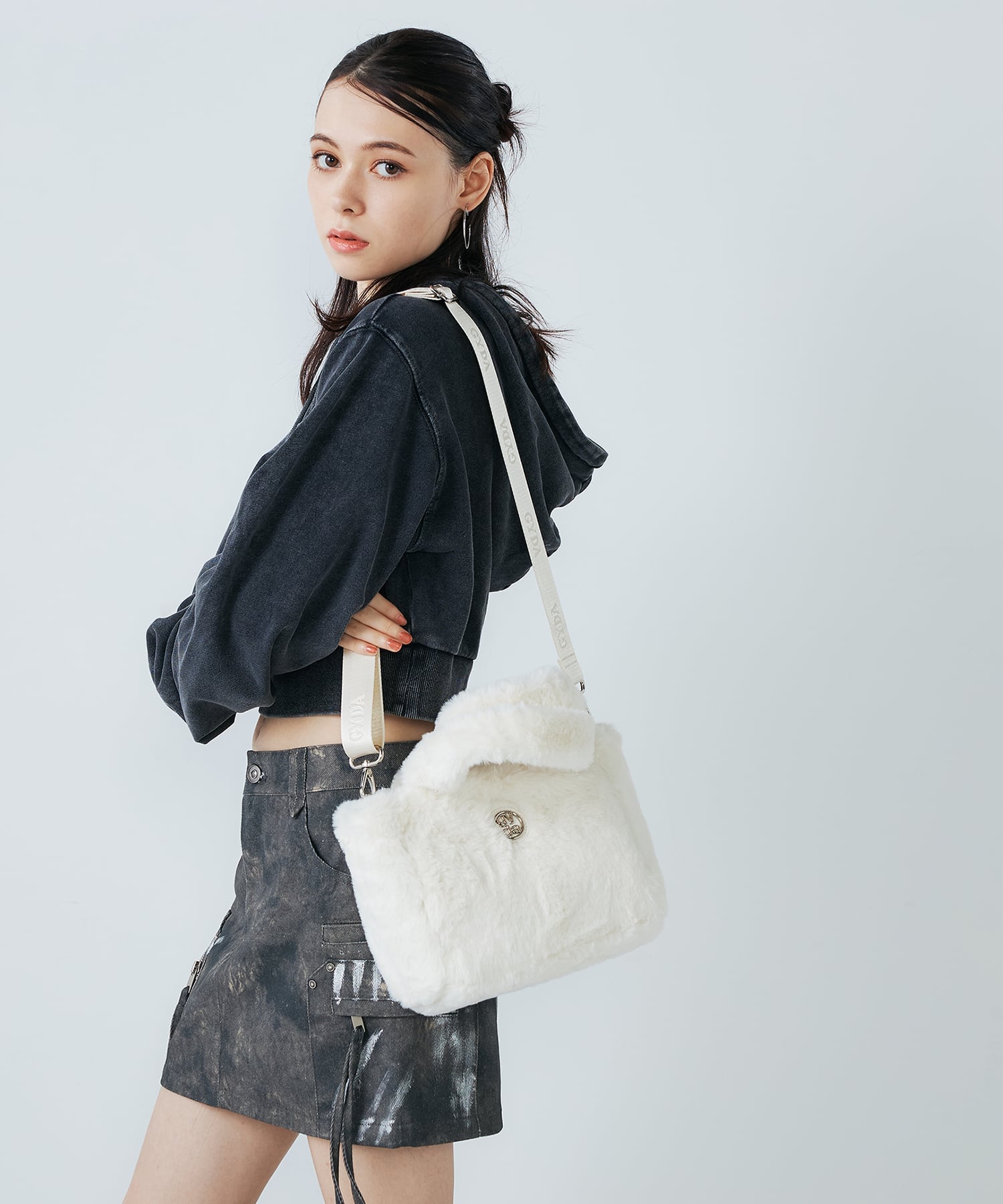 ELGAES｜フェイクファーバッグ GY-B381 ファートート | Rakuten