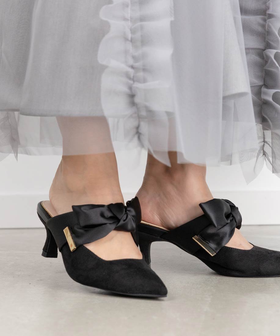 RANDA｜ビッグサテンリボンミュール | Rakuten Fashion(楽天