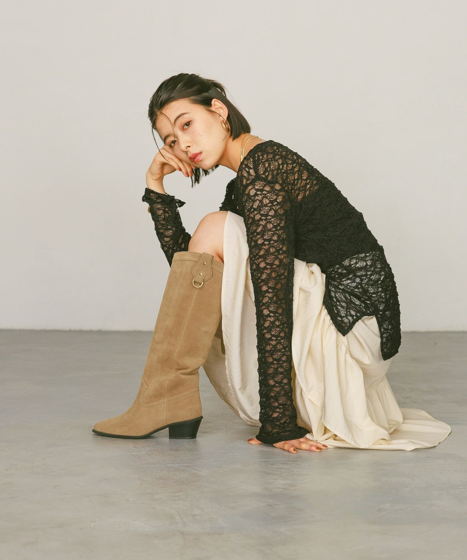 BAYFLOW｜ウエスタン風ロングブーツ | Rakuten Fashion(楽天