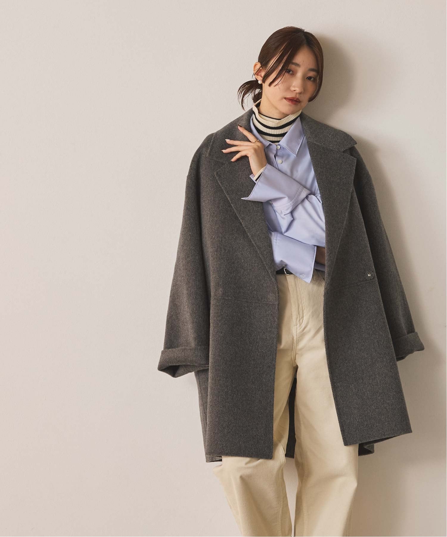 Gready Brilliant｜Wフェイス大衿ダブルコート | Rakuten Fashion(楽天