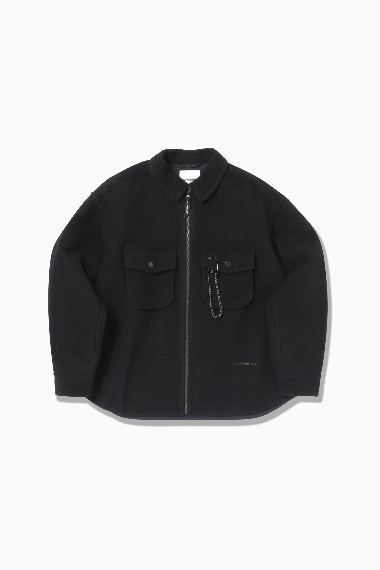 and wander｜wool shaggy zip jacket | Rakuten Fashion(楽天