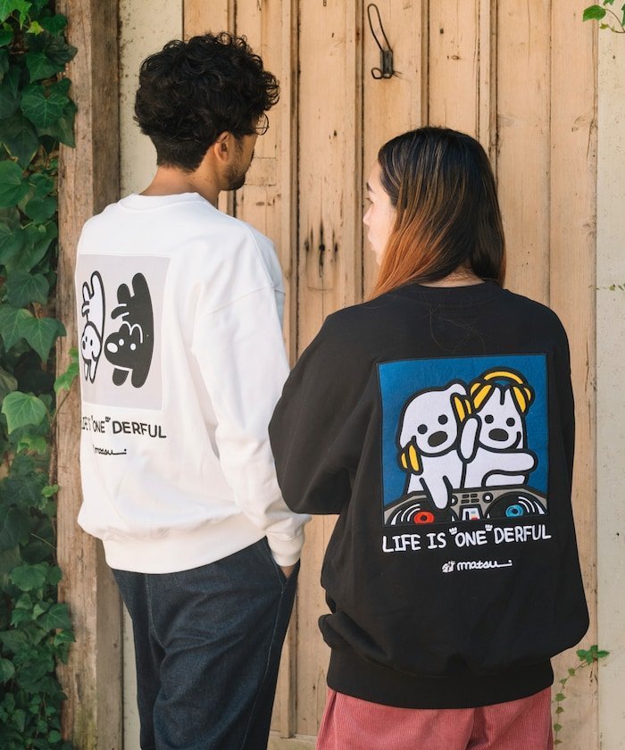 FREAK'S STORE｜別注 「さかだち」バックフェルト刺繍 クルーネック