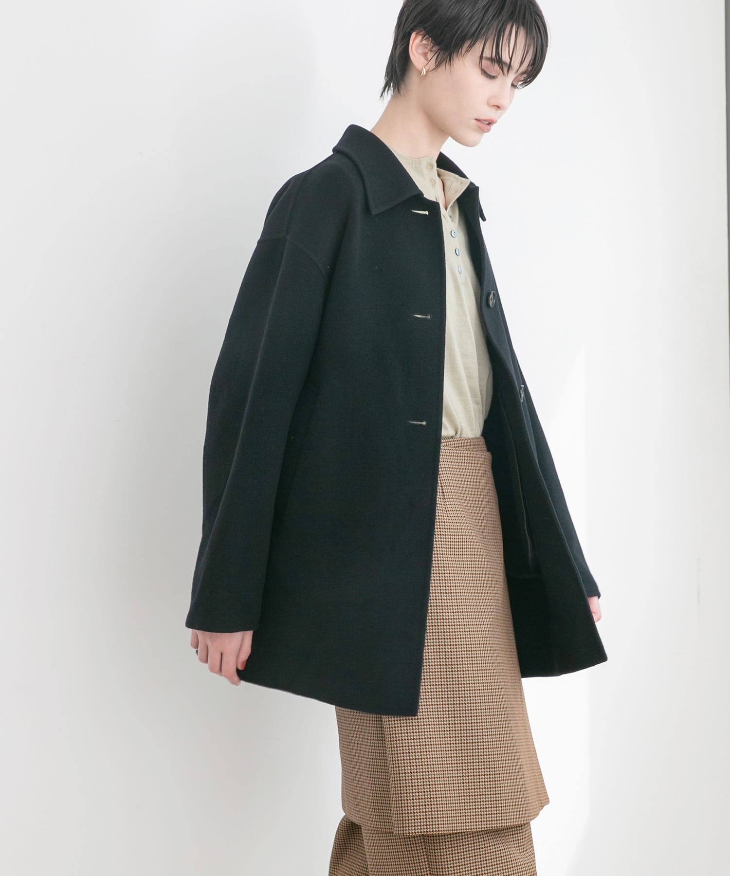 URBAN RESEARCH｜スーパー140ステンカラーリバーミドルコート