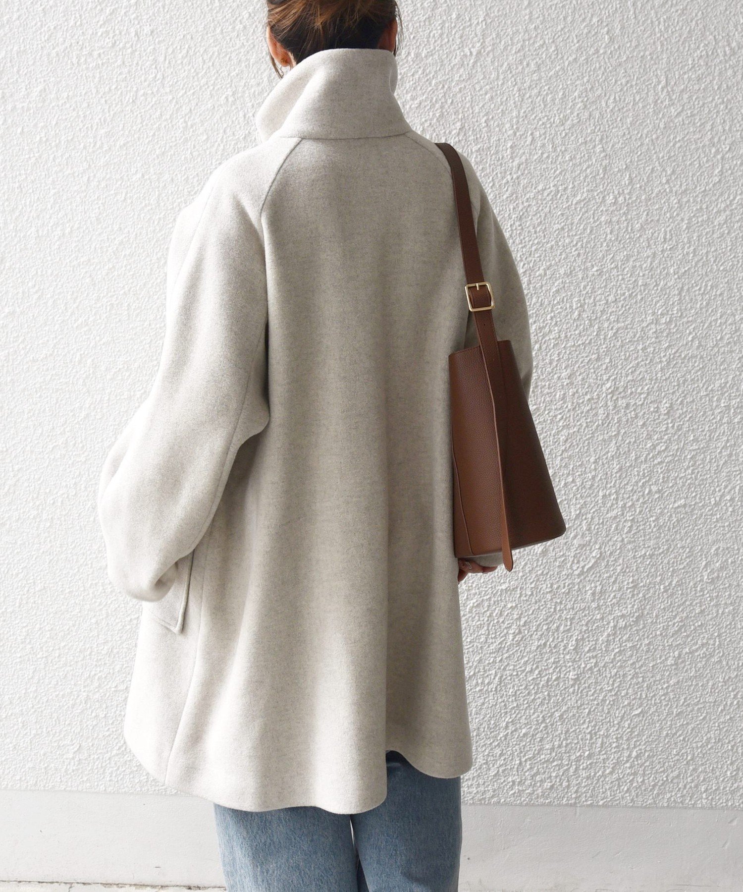 SHIPS｜SHIPS any: カシミヤ ミックス スタンドカラー ミドル コート