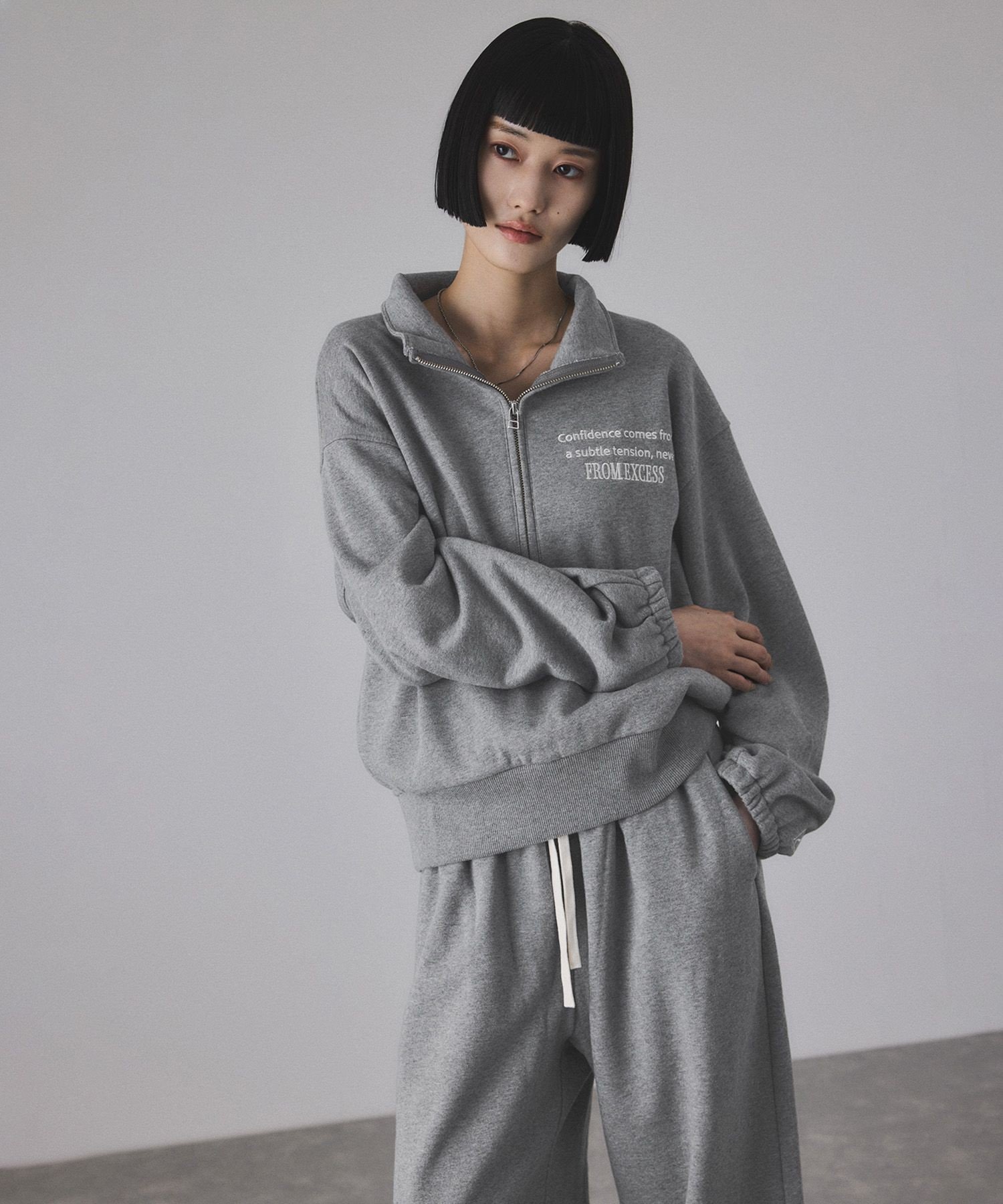 ADAM ET ROPE'｜【サステナブル】ハーフジップスウェット | Rakuten