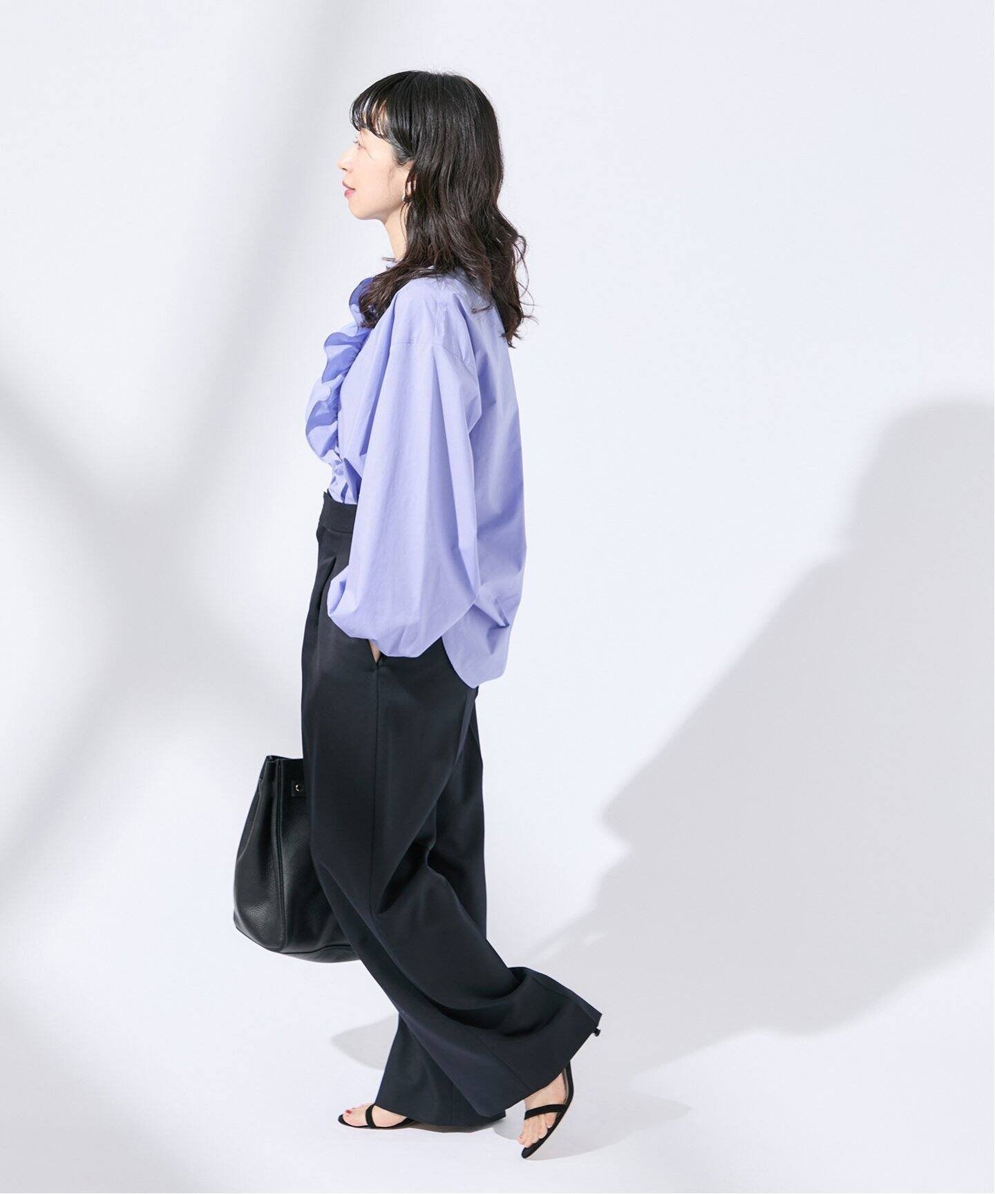 JOURNAL STANDARD L'ESSAGE｜《追加》スタンドカラーフリルシャツ