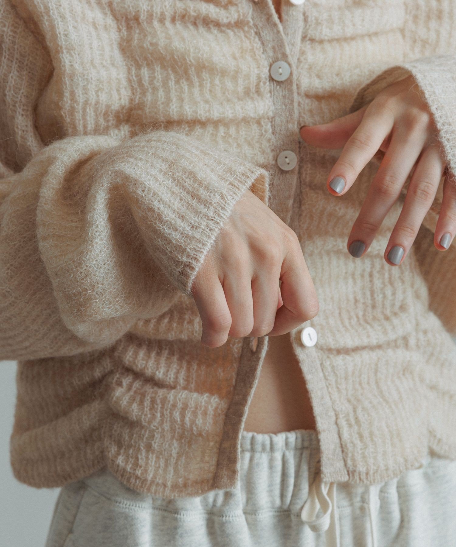 ADAM ET ROPE'｜【WEB限定】ダブルモヘアシャーリングカーディガン