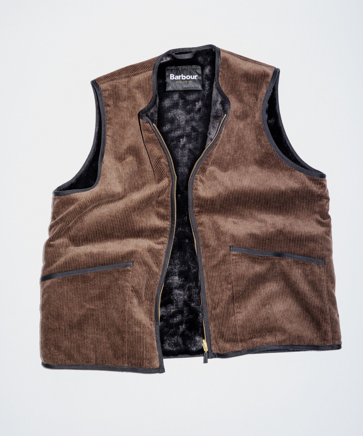 【新品】Barbour リバーシブル フェイクファー コーデュロイ ベスト UNITED ARROWS green label relaxing｜【別注】<Barbour>リバーシブル