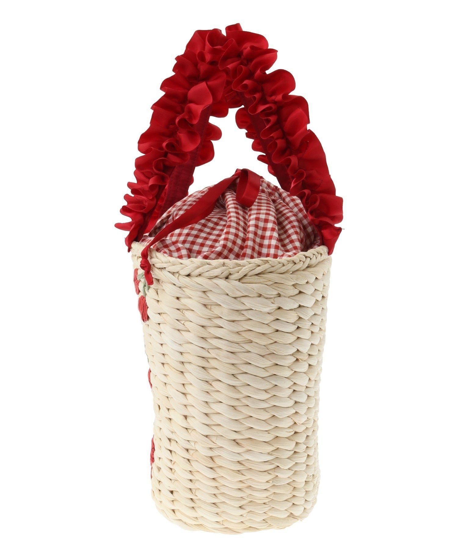 Maison de FLEUR｜チェリーメイズフリルハンドルカゴバッグ | Rakuten